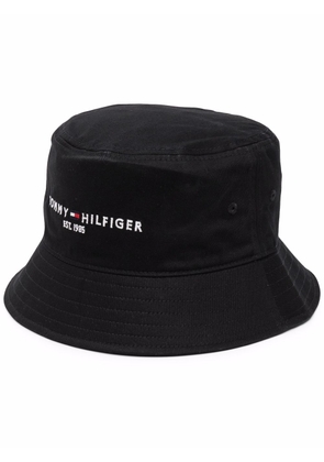 Tommy Hilfiger logo-print bucket hat - Black