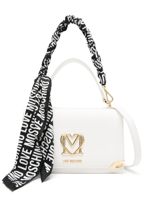 Love Moschino logo-plaque crossbody bag - White