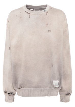 Maison Mihara Yasuhiro faded-effect cotton sweatshirt - Brown