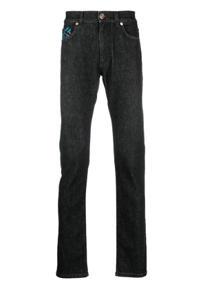 Versace La Greca straight-leg jeans - Black