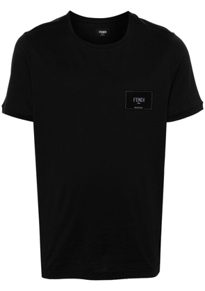 FENDI logo-appliqué cotton T-shirt - Black