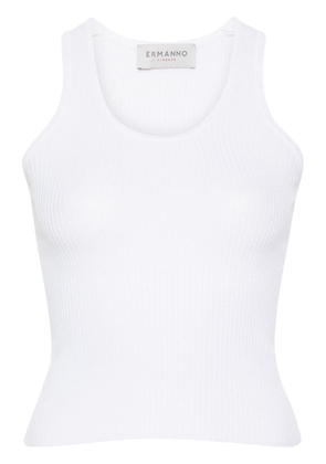 ERMANNO FIRENZE ribbed-knit tank top - White