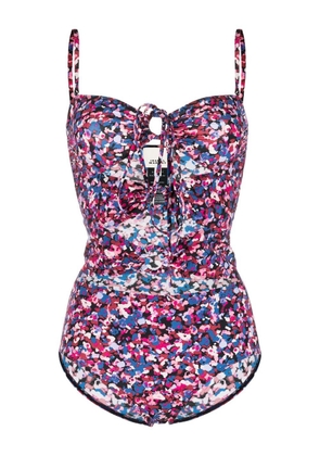 ISABEL MARANT abstract-print swimsuit - Pink