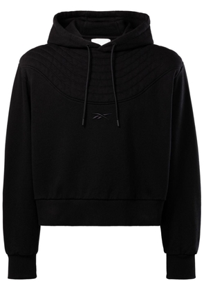 Reebok LTD logo-embroidered cotton hoodie - Black
