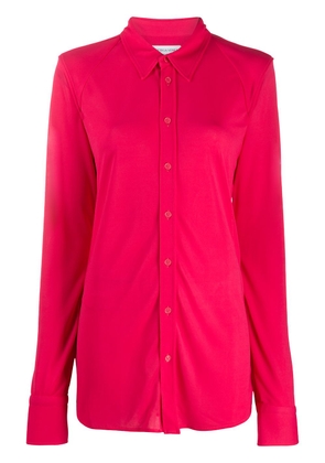 Bottega Veneta semi-sheer button-up shirt - Pink