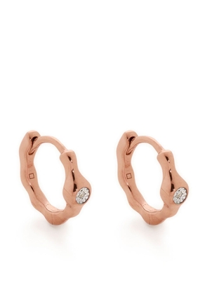 Monica Vinader Siren diamond huggie earrings - Pink