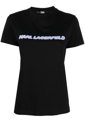Karl Lagerfeld Future-print organic cotton T-shirt - Black