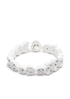 Bottega Veneta crystal-embellished petal bracelet - White
