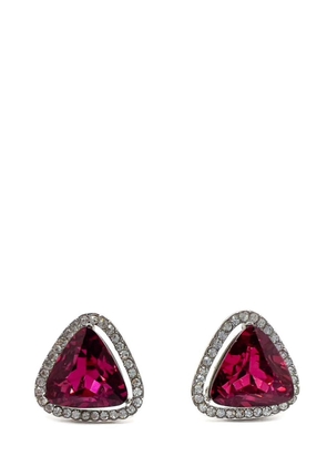 Jennifer Gibson Jewellery Vintage Pink Trillion Crystal Earrings 1970s