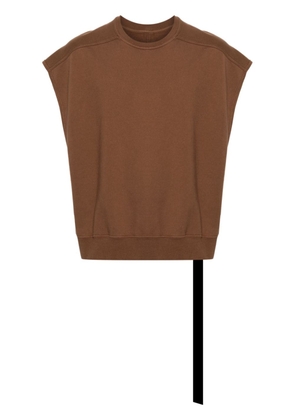 Rick Owens DRKSHDW sleeveless organic cotton sweatshirt - Brown