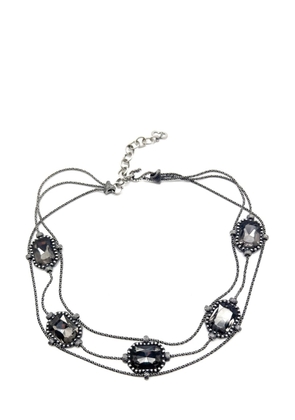 Jennifer Gibson Jewellery Vintage Christian Dior by Galliano Blackened Crystal Choker 2000s