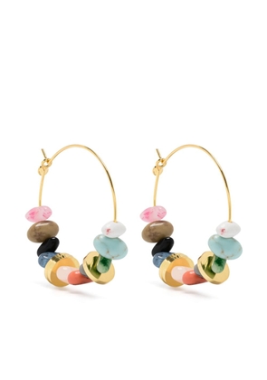 Bimba y Lola multiple-stone hoop earrings - Gold