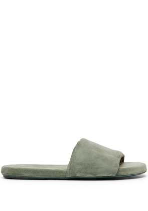 Marsèll padded suede slides - Green