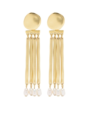 Bimba y Lola pearl-embellished drop earrings - Gold