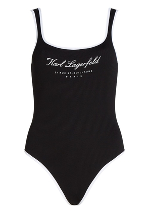 Karl Lagerfeld Hotel Karl open-back swimsuit - Black