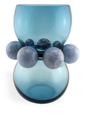 Vanessa Mitrani Tiffany glass vase (300mm) - Blue