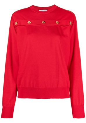 Bottega Veneta buttoned wool pullover - Red