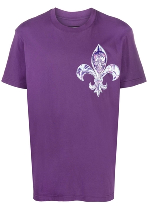 Philipp Plein skull-print cotton T-shirt - Purple