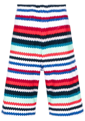 Missoni zigzag-pattern track shorts - Red