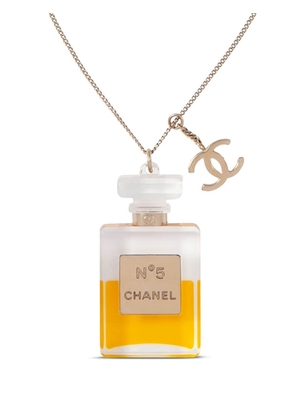 CHANEL Pre-Owned 2008 gold plated Chanel No. 5 necklace