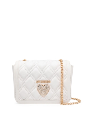 Love Moschino quilted leather crossbody bag - White