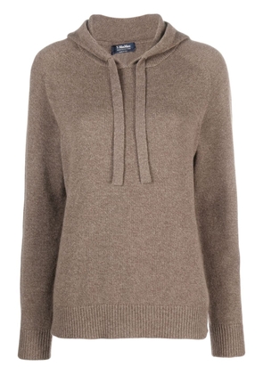 'S Max Mara raglan-sleeve cashmere hoodie - Brown