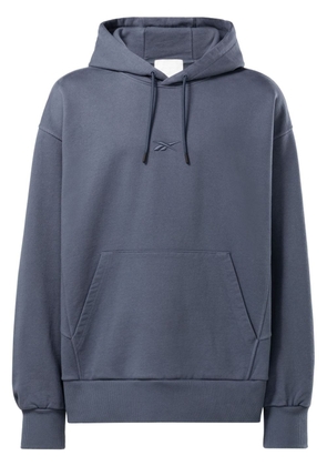 Reebok LTD logo-embroidered cotton hoodie - Blue
