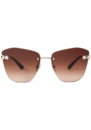 Jimmy Choo Eyewear Lule oversize-frame sunglasses - Brown