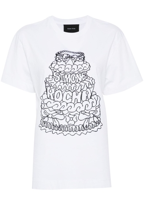 Simone Rocha cake-print cotton T-shirt - White