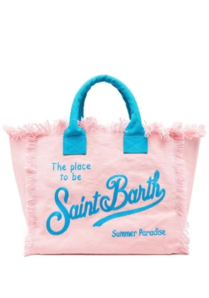 MC2 Saint Barth logo-embroidered tassel tote bag - Pink