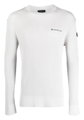 Moncler logo-patch cotton jumper - Grey