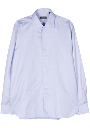 Corneliani herringbone cotton shirt - Blue