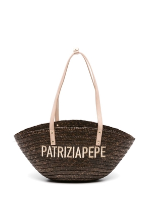 Patrizia Pepe Summer straw beach bag - Brown