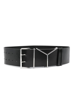 Y/Project Y-hardware leather belt - Black