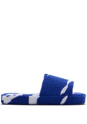 Burberry Snug cotton-towelling slippers - Blue