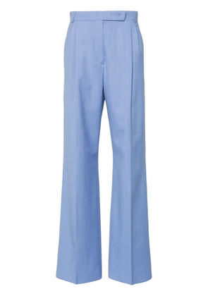 Max Mara mélange virgin-wool-blend trousers - Blue