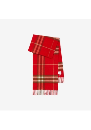 Burberry Check Cashmere Scarf, Red