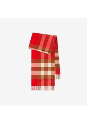 Burberry Check Cashmere Scarf, Red