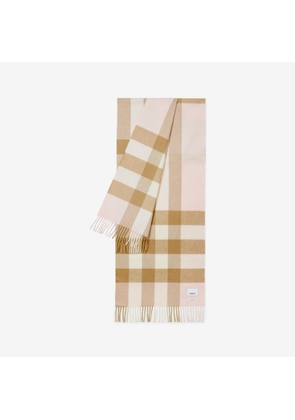 Burberry Check Cashmere Scarf, Pink