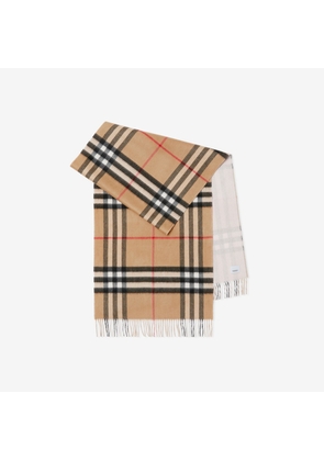 Burberry Reversible Check Cashmere Scarf, Pink