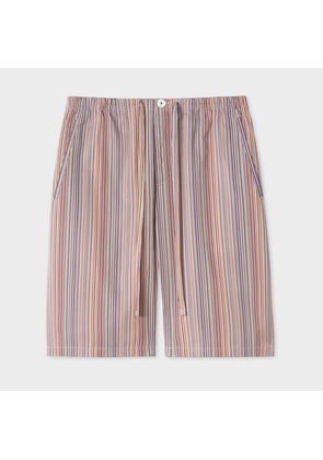 Paul Smith 'Signature Stripe' Cotton Pyjama Shorts Multicolour