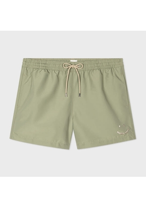 Paul Smith Khaki 'Happy' Swim Shorts Green