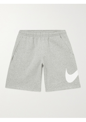 Nike - Sportswear Club Wide-Leg Logo-Print Cotton-Blend Jersey Shorts - Men - Gray - XS