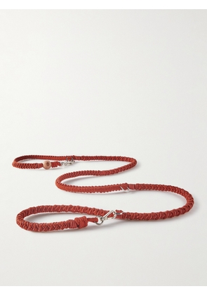 Loro Piana - Woven Cord and Leather Dog Lead - Men - Red