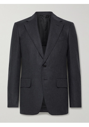 TOM FORD - Shelton Slim-Fit Wool and Cashmere-Blend Twill Blazer - Men - Gray - IT 46