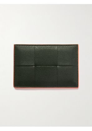 Bottega Veneta - Cassette Intrecciato Full-Grain Leather Cardholder - Men - Black