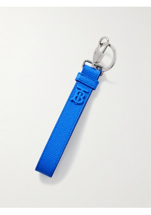Burberry - Logo-Appliquéd Full-Grain Leather Key Fob - Men - Blue