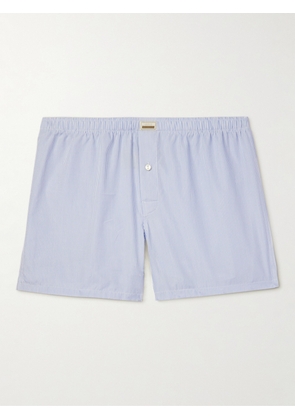 Gucci - Striped Cotton-Poplin Boxer Shorts - Men - Blue - IT 46