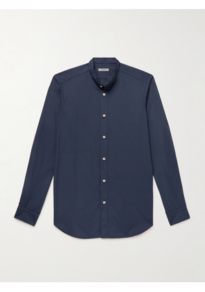 Boglioli - Slim-Fit Grandad-Collar Cotton-Poplin Shirt - Men - Blue - EU 38
