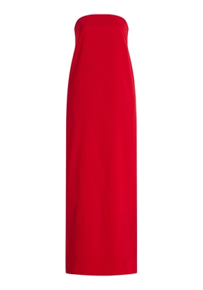 Sophie et Voila - Strapless Crepe Maxi Column Dress - Red - EU 36 - Moda Operandi